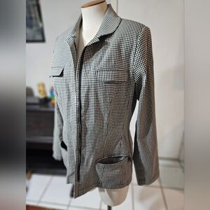 VTG 90s Calvin Klein Houndstooth Jacket Size 8